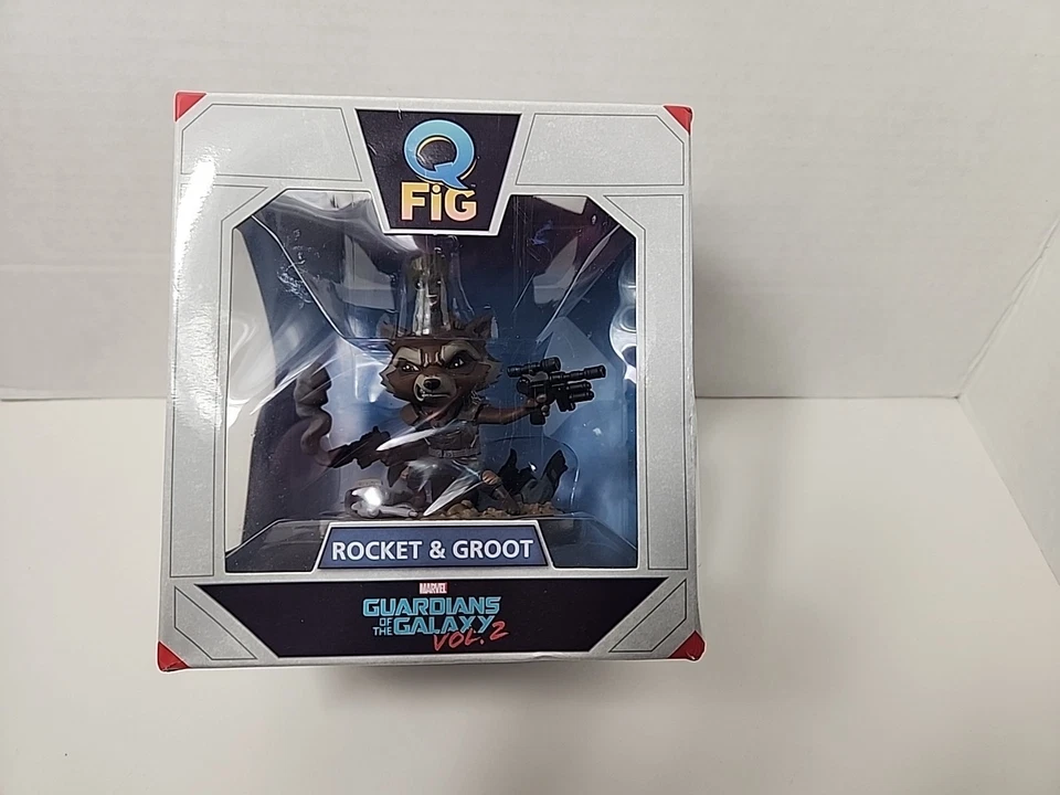 Q Fig Rocket Mapache y Groot Marvel Guardianes de la Galaxia Vol. 2 estatuillas Foto 1 de 4