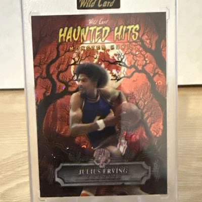 Julius Erving Wild Card Haunted Hits Monster Hit 1/1 Red Disco Foto 1 de 4