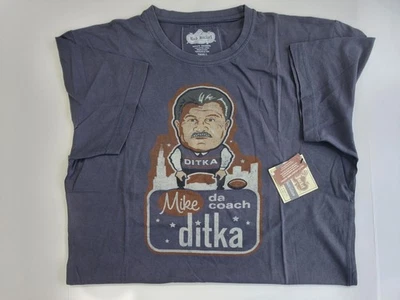 Vintage 1980s Mike Dikta NFL Coach Big Face Graphic T-shirt By Red Jacket S - Image 1 of 4