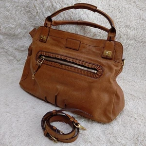 Borsa a tracolla Chloe a mano tote borsetta 2 vie pelle marrone autentica - Foto 1 di 24