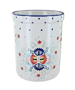 Blaue Rose polnische Keramik Wüste Blume Utensilien Glas - Bild 1 von 1