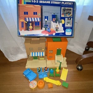 Vintage 1980s Mr. Hooper's Store 123 Sesame Street Playset w/ Box & Figures - Picture 1 of 5