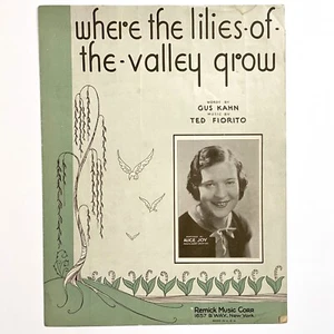 Where The Lilies Of The Valley Grow • Alice Joy • Partituras vintage de 1931 - Imagen 1 de 1