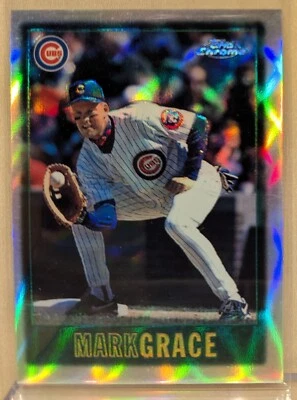 1997 Topps Chrome REFRATOR #13 Mark Grace Cubs RARO PARALELO ICÔNICO - Imagem 1 de 2