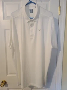 Callaway Mens Opti Dry Golf Shirt size 1X, New Without Tags (White) - Picture 1 of 4