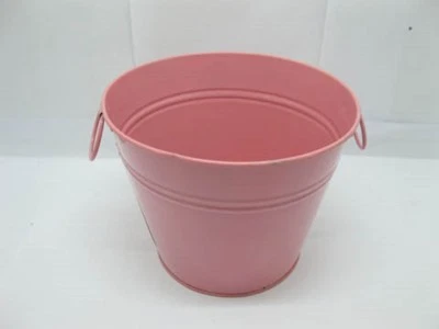 10X Pink Tin Pail Bucket w/Ring Handle for Wedding Favor - image 1 of 3