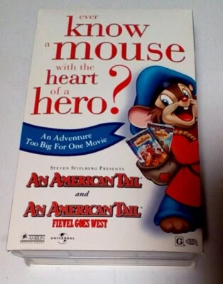 An American Tail Fievel Goes West 2 Pack Movie Limited Edition VHS + CD - Image 1 of 2