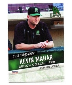 Kevin Mahar 2018 Dayton Dragons team set card Texas Rangers