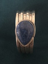 Blue Lapis Norbert Johnson Sterling Cuff Bracelet
