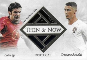 2020 Futera Unique Luis Figo & Cristiano Ronaldo Portugal Then & Now Patch /19 - Picture 1 of 3