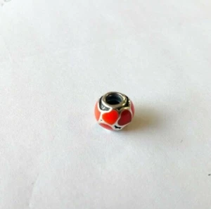 Pandora Bead "Red Hot Love Enamel Hearts" in Sterling Silver - Picture 1 of 1