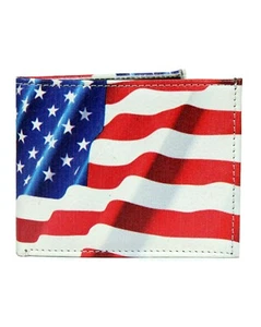 Billetera Para Hombre Bandera Americana Accesorios Novedad Caja de Regalo Incluidas Estrellas y Rayas - Imagen 1 de 4