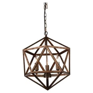 CWI Lighting Amazon 3 Light Up Farmhouse Metal Pendant in Antique Forged Copper - Picture 1 of 2