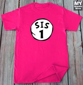 Sis 1 Sis 2 T-shirt Sister 1 2 3 4 5 6 Sister Matching Halloween Shirts Tee - Picture 1 of 4