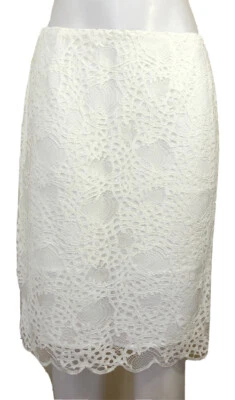 Falda lápiz forrada de encaje marfil VINCE CAMUTO para mujer talla 6 Foto 1 de 4