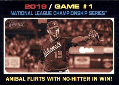 2020 Topps Heritage #202 Anibal Sanchez Playoffs WASHINGTON NATIONALS - Image 1 of 2