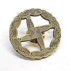 St. Brigid's Cross Pin Badge Eire Irish Saint Brigid Kildare Metall Bronze...