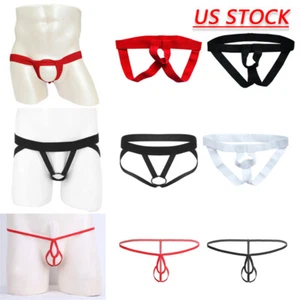 AU Sexy Men's Lingerie G-string Open Butt Briefs Ball Lifter Enhancer Underwear - Picture 1 of 30