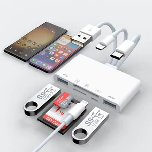 5 IN 1 Geeignet Für USB 3.0 SD/TF Kartenleser Datenport iPhone/iPAD/Android - Bild 1 von 7