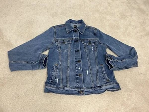 Gap Jean Jacket Youth Extra Small Blue Denim Button Front Pockets Coat - Picture 1 of 14