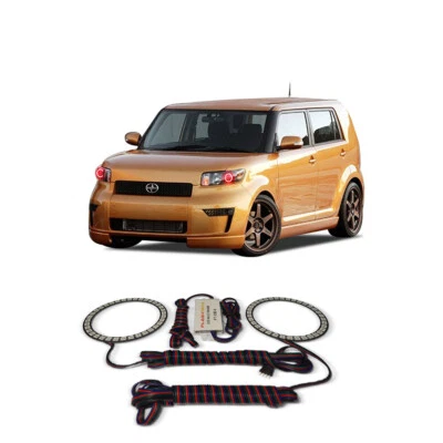Kit de halo de faros de ojo de ángel rojo brillante para Scion xB 08-10 Foto 1 de 2