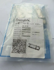 SWAGELOK SS-4F-60 STAINLESS STEEL IN-LINE PARTICULATE FILTER 2/PK (R2S6.7B2) - Picture 1 of 1