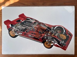 1970 Ferrari 512 S Cutaway Print - 18x12” Vintage Race Car Tech Illustration - Picture 1 of 6