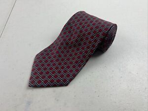 Brooks Brothers Men's Burgundy Red Geometric Silk Neck Tie $138