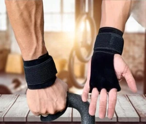 Gewichtheben Handschuhe Leder Training Fitnessstudio Übung Training Handgelenkband Unisex - Bild 1 von 12