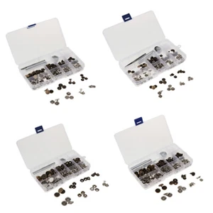 30Set Snap Button Press Studs Popper Rivets Fastener Punch Tool DIY Clothes Kits - Picture 1 of 24