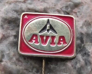Antique AVIA Aviation Aircraft Truck Company Delta Wing Jet Plane Logo Pin Badge - Picture 1 of 2