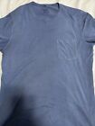 NEU Herren Abercrombie & Fitch blau Kleidungsstück gefärbt Rundhalsausschnitt SS T-Shirt Größe Medium
