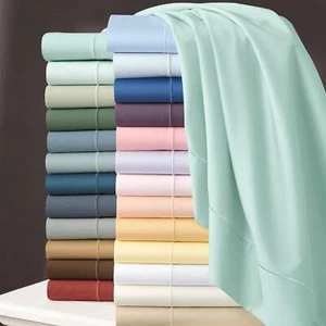 Fitted/Flat/Sheet Set Solid Select Colors & Sizes 1000 TC Egyptian Cotton! Sale - Picture 1 of 83