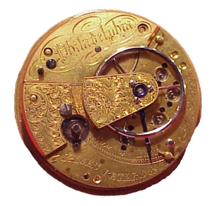 42MM  FUSEE JAMES PETERS & CO PHILADELPHIA FUSEE POCKET WATCH MOVEMENT REPAIRS - Picture 1 of 14