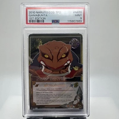 Naruto TCG CCG Gamabunta Card Super Rare Foil English PSA 9 - Image 1 of 2