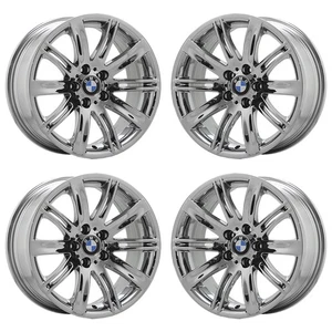 18" BMW 645i, 650i Bright Chrome Factory OEM wheels rims 59488 59490 EXCHANGE - Picture 1 of 8