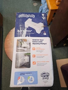 Squatty Potty Fold N Stow kompakter faltbarer Toilettenhocker, weiß, 8", 1 Pfund - Bild 1 von 8