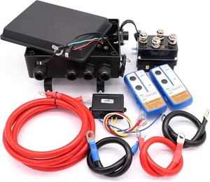 12V 500A Seilwinde Magnetschütz Relais mit Box und Doppelfernbedienung Kit - Bild 1 von 9