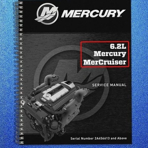 MERCURY 6.2L MERCRUISER SERVICE MANUAL - DOUBLE WIRE SECURED - PROTECTIVE COVERS - Imagen 1 de 11