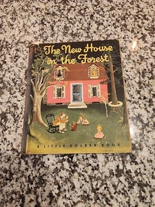 Little Golden Book #24 New House in Forest 1946 Blue Spine Great Condition - Picture 1 of 3