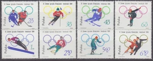 POLONIA - 1964 - GIOCHI OLIMPICI INVERNALI INNSBRUCK Mi 1457-1464 **MNH** NUOVO DI ZECCA - Foto 1 di 1