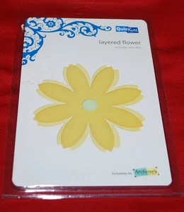 Quic Kutz Layered Flower 2 Dies 2008 Use w/ Revolution Tabletop Die-Cutting Tool - Picture 1 of 1