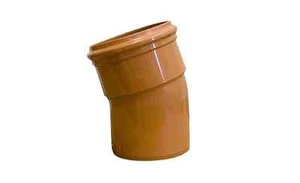 110mm 4" SINGLE ELBOW BEND 15 DEG POLYPIPE OSMA WAVIN UNDERGROUND DRAINAGE - Picture 1 of 1