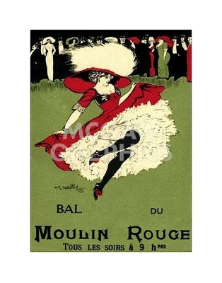 Bal Du Moulin Rouge, Vintage Poster, Art Print Poster 14" x 11"       418 - Image 1 of 2