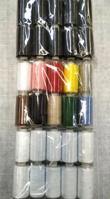 10 x 500m Nähgarnsortiment Nähmaschinengarn Nähgarn schwarz weiß bunt fusselfrei - Bild 1 von 2