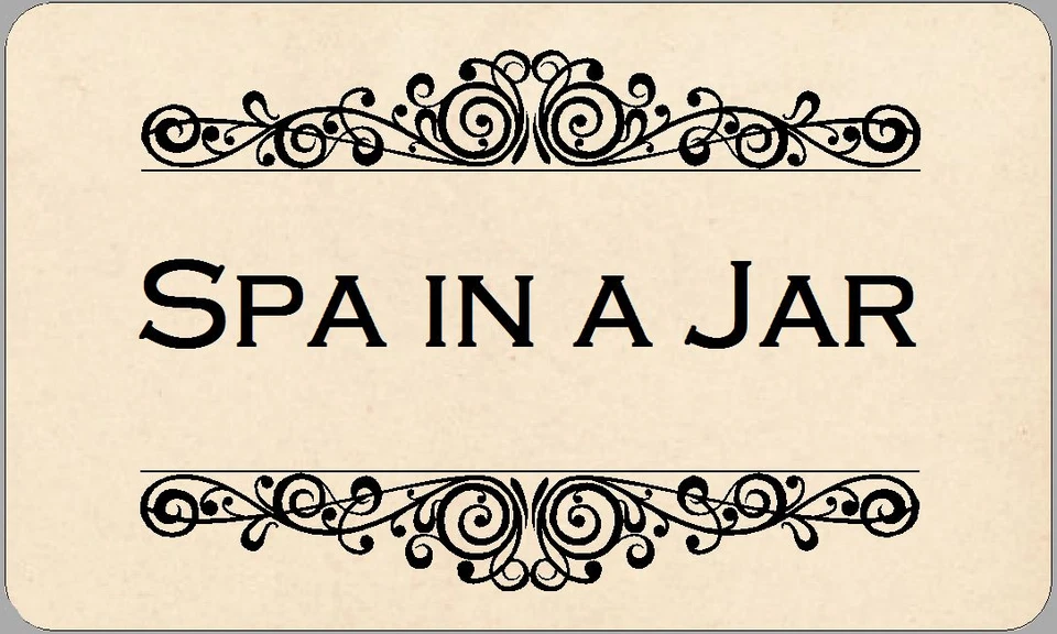 THE LITTLE LABEL COMPANY 21 x Spa in a Jar Vintage Cream Style labels Natural Beauty Gift Stickers