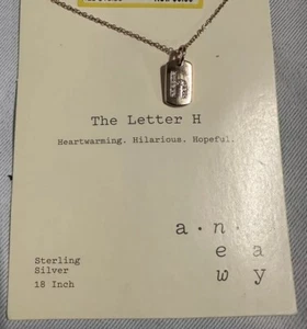 Collar con letra “h” de plata de ley de 18” a new day - Imagen 1 de 3