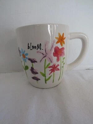 TAZA FLORAL RAE DUNN MAGENTA FLOR/CRECIMIENTO INTERIOR ROSA Foto 1 de 4