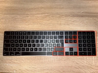 Apple Magic Keyboard mit Ziffernblock Space Gray Schwarz A1843 deutsche Tastatur - Bild 1 von 4