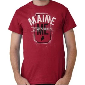 Vintage Maine Classic Travel Souvenir ME Womens or Mens Crewneck T Shirt Tee - Picture 1 of 4